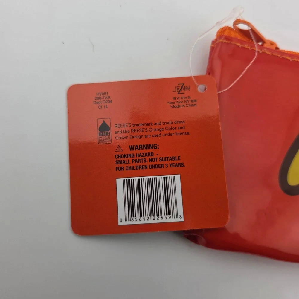 Reeses Peanut Butter Cups Pencil Case Pouch Bag Orange Chocolate Candy‎ New